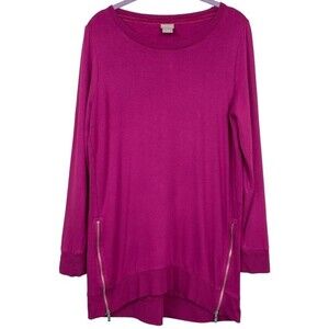 Chico’s Zenergy Side-Zip Magenta Tunic